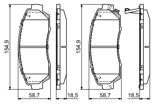 Brake Pad Set, disc brake - 0 986 494 685 BOSCH