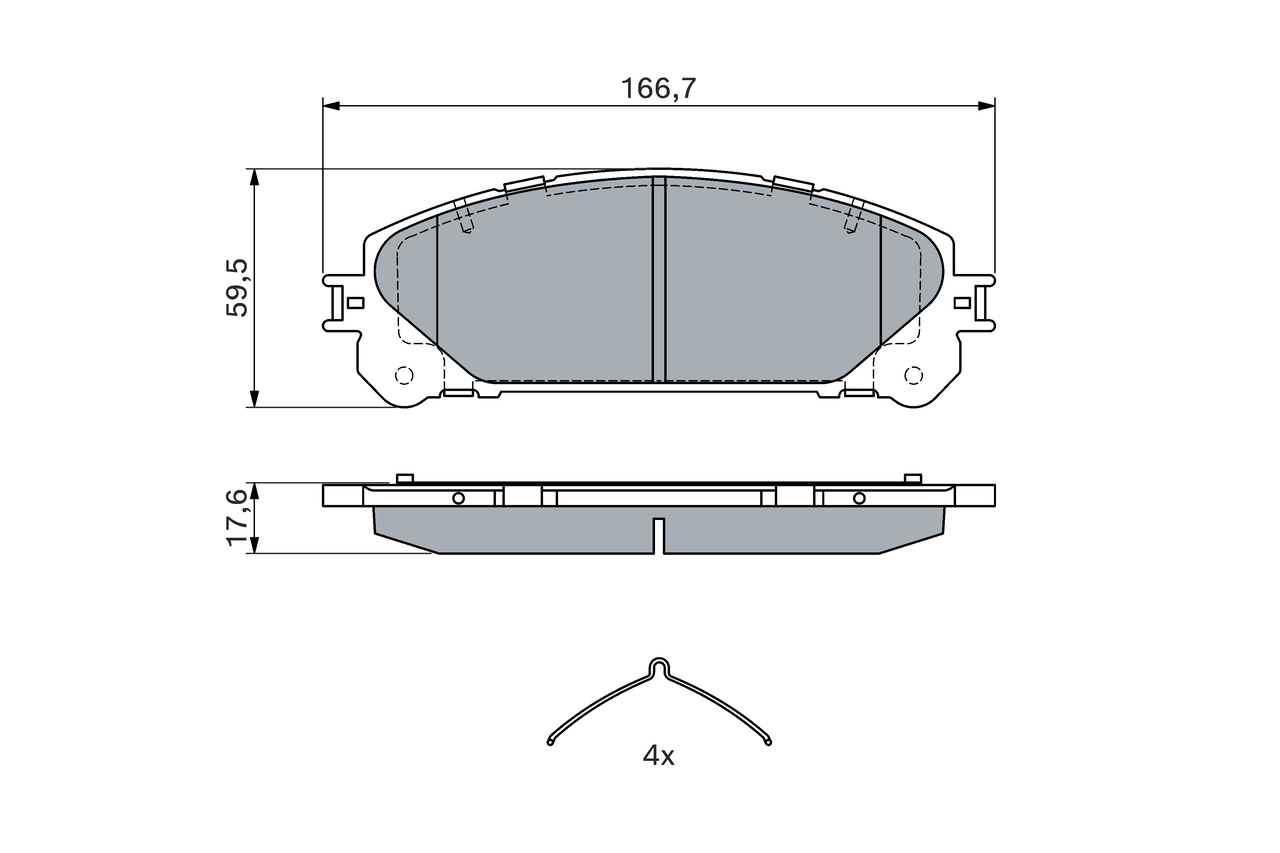 Brake Pad Set, disc brake - 0 986 494 686 BOSCH