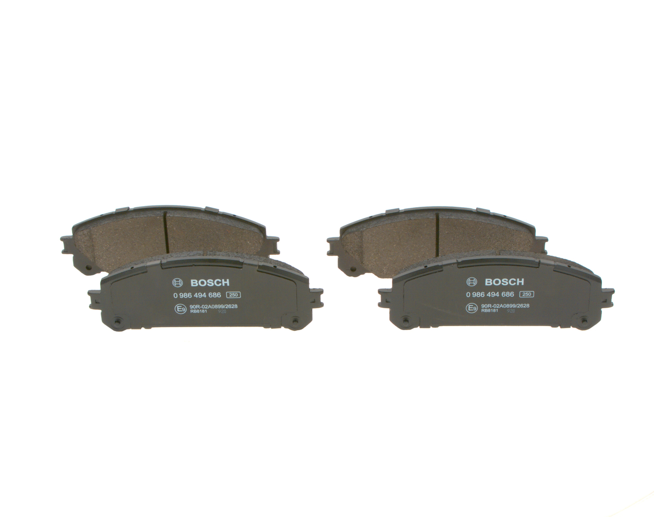 Brake Pad Set, disc brake - 0 986 494 686 BOSCH