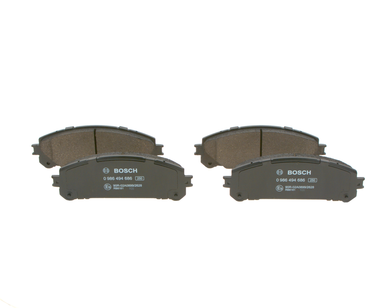 Brake Pad Set, disc brake - 0 986 494 686 BOSCH