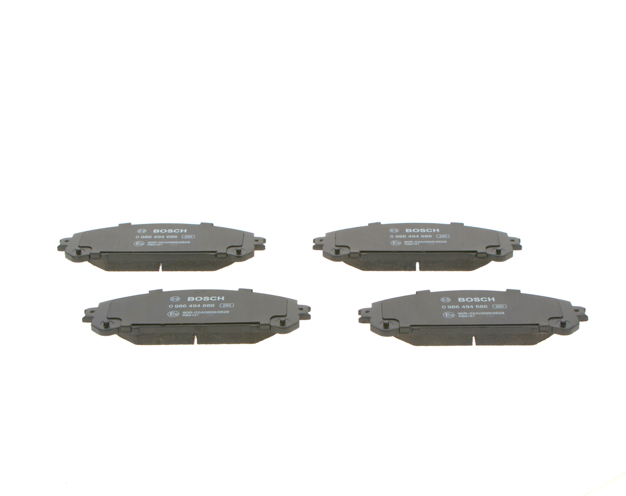 Brake Pad Set, disc brake - 0 986 494 686 BOSCH