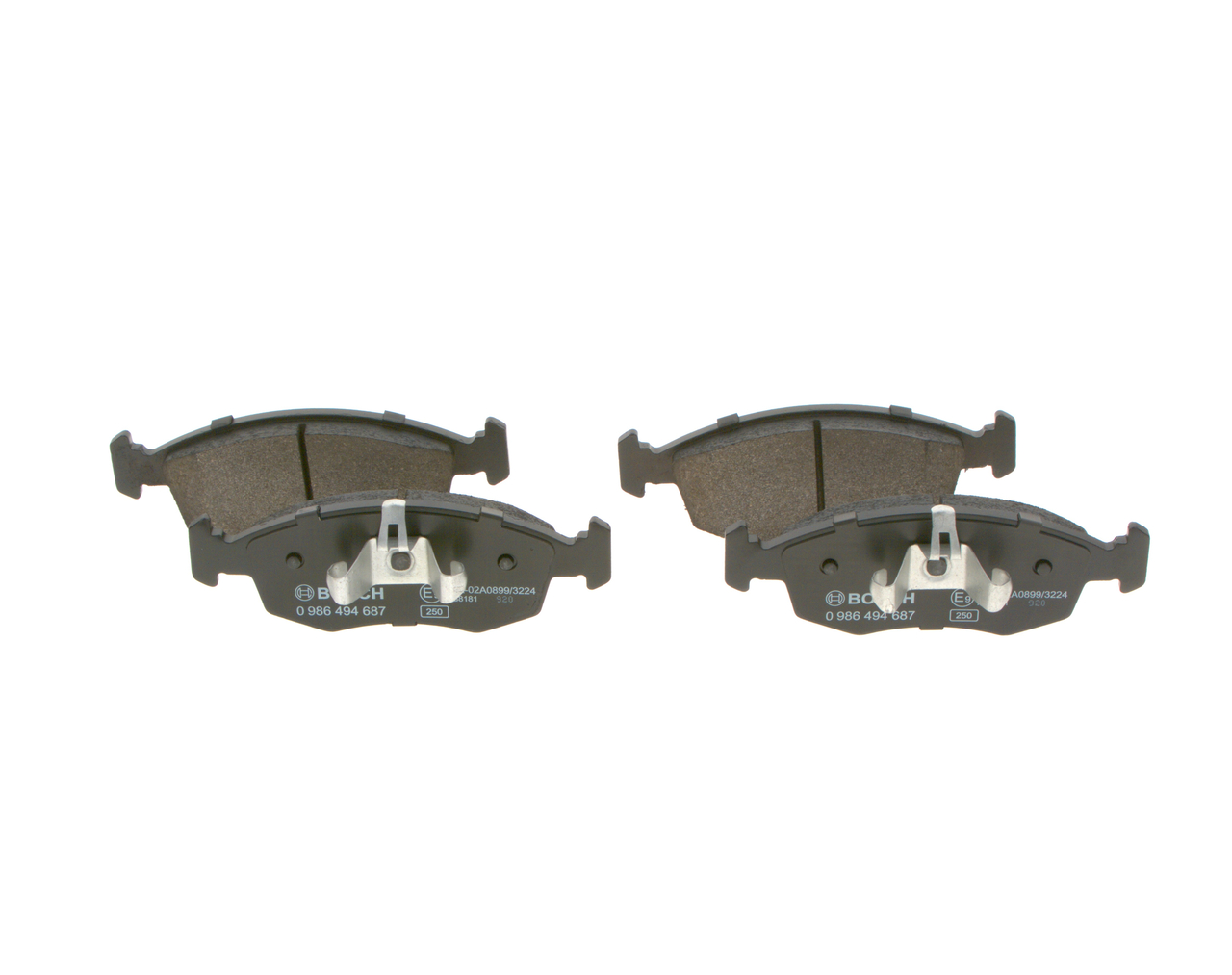 Brake Pad Set, disc brake - 0 986 494 687 BOSCH