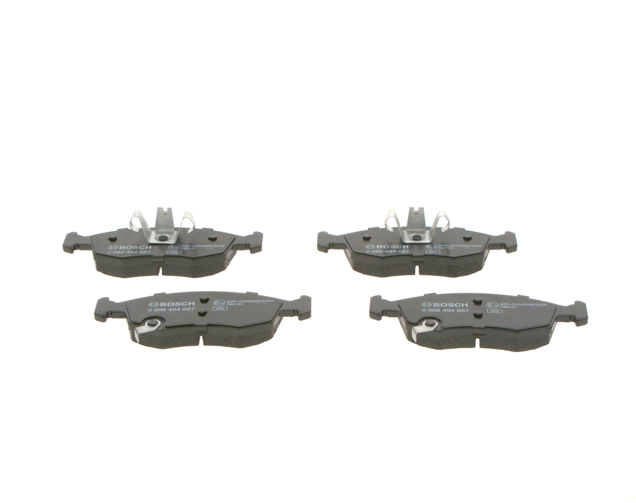 Brake Pad Set, disc brake - 0 986 494 687 BOSCH