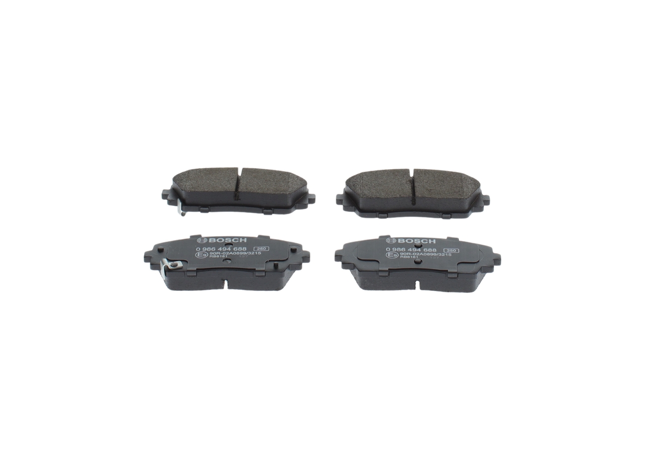 Brake Pad Set, disc brake - 0 986 494 688 BOSCH