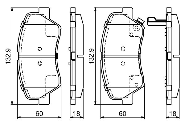 Brake Pad Set, disc brake - 0 986 494 691 BOSCH