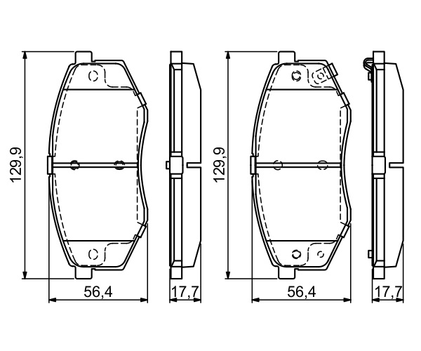 Brake Pad Set, disc brake - 0 986 494 692 BOSCH