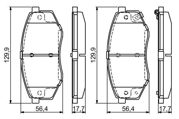 Brake Pad Set, disc brake - 0 986 494 692 BOSCH