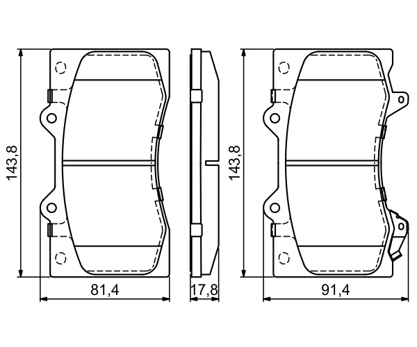 Brake Pad Set, disc brake - 0 986 494 693 BOSCH