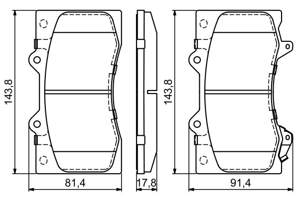 Brake Pad Set, disc brake - 0 986 494 693 BOSCH