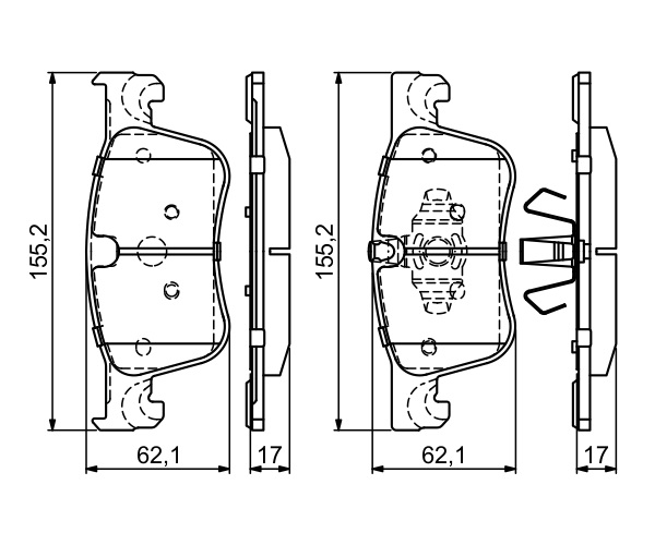 Brake Pad Set, disc brake - 0 986 494 695 BOSCH