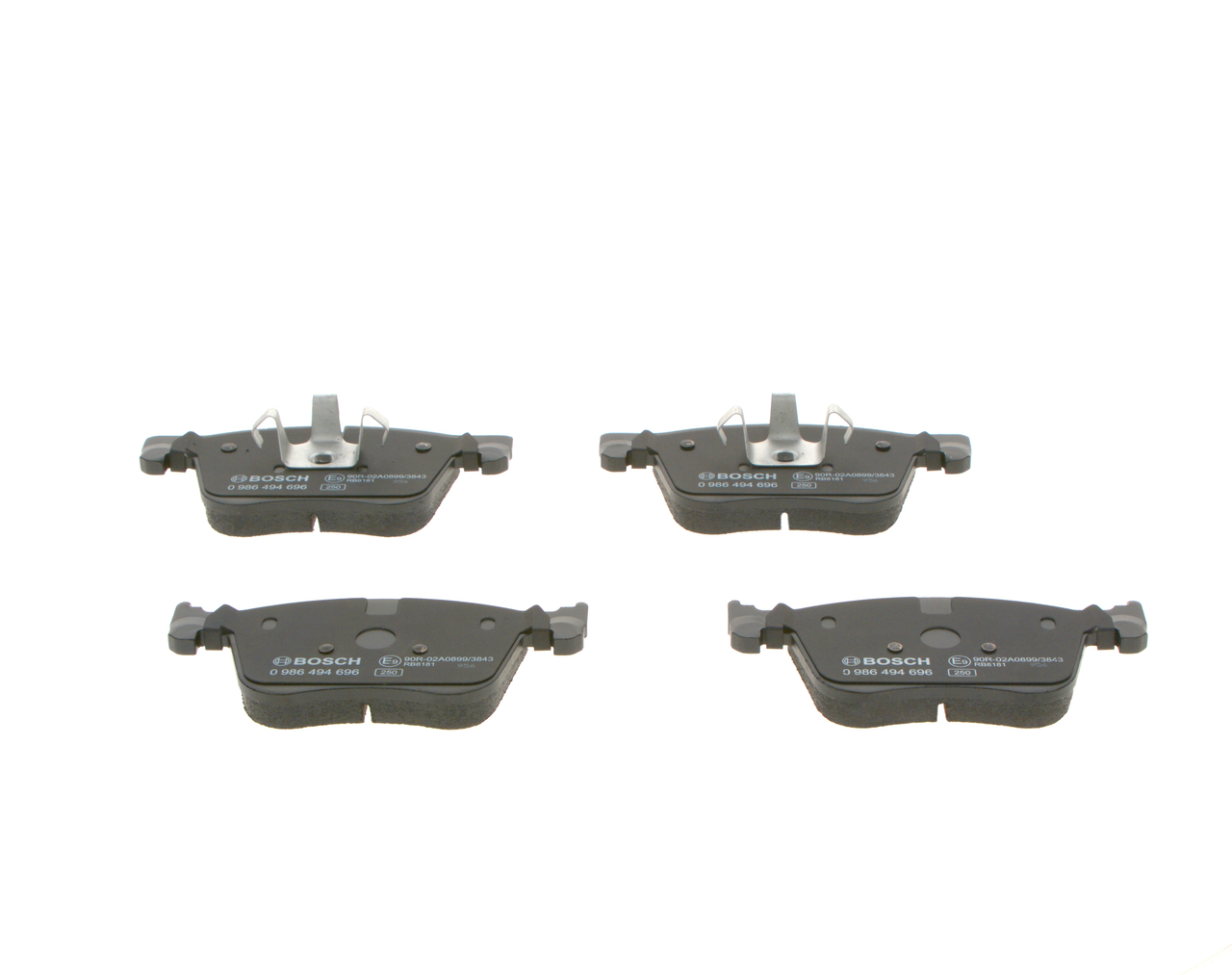 Brake Pad Set, disc brake - 0 986 494 696 BOSCH