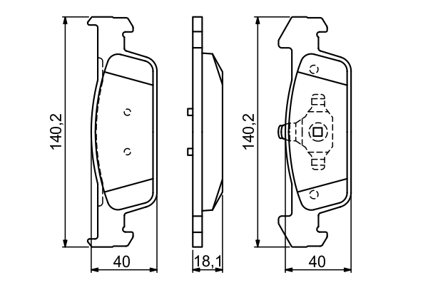 Brake Pad Set, disc brake - 0 986 494 697 BOSCH