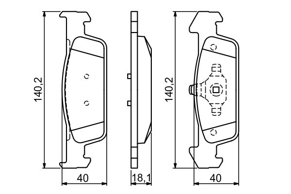 Brake Pad Set, disc brake - 0 986 494 697 BOSCH