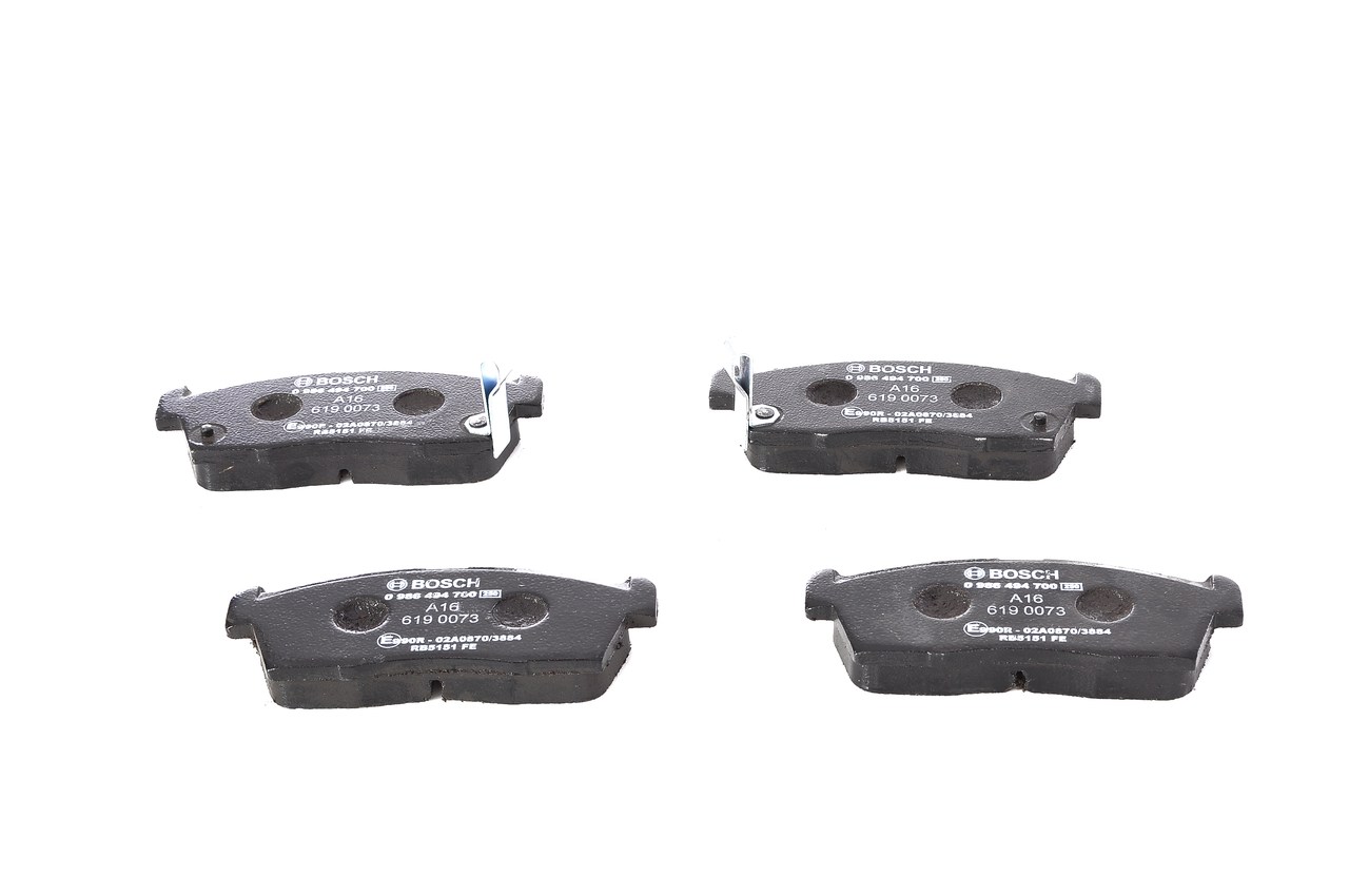 Brake Pad Set, disc brake - 0 986 494 700 BOSCH