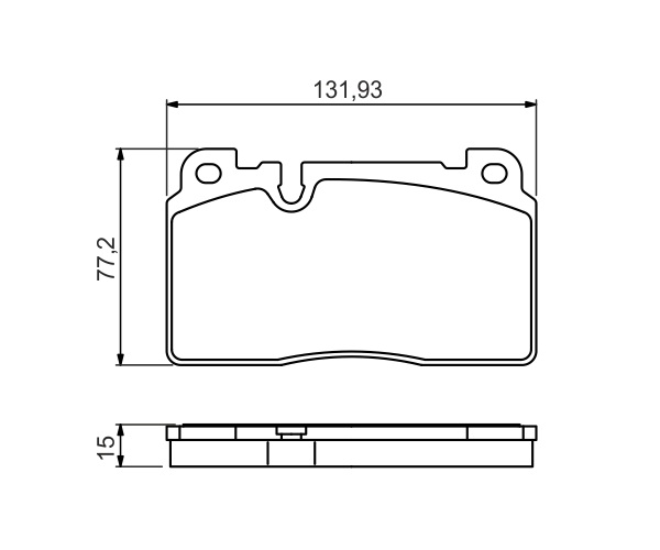 Brake Pad Set, disc brake - 0 986 494 702 BOSCH