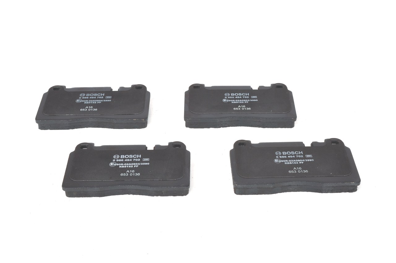 Brake Pad Set, disc brake - 0 986 494 702 BOSCH