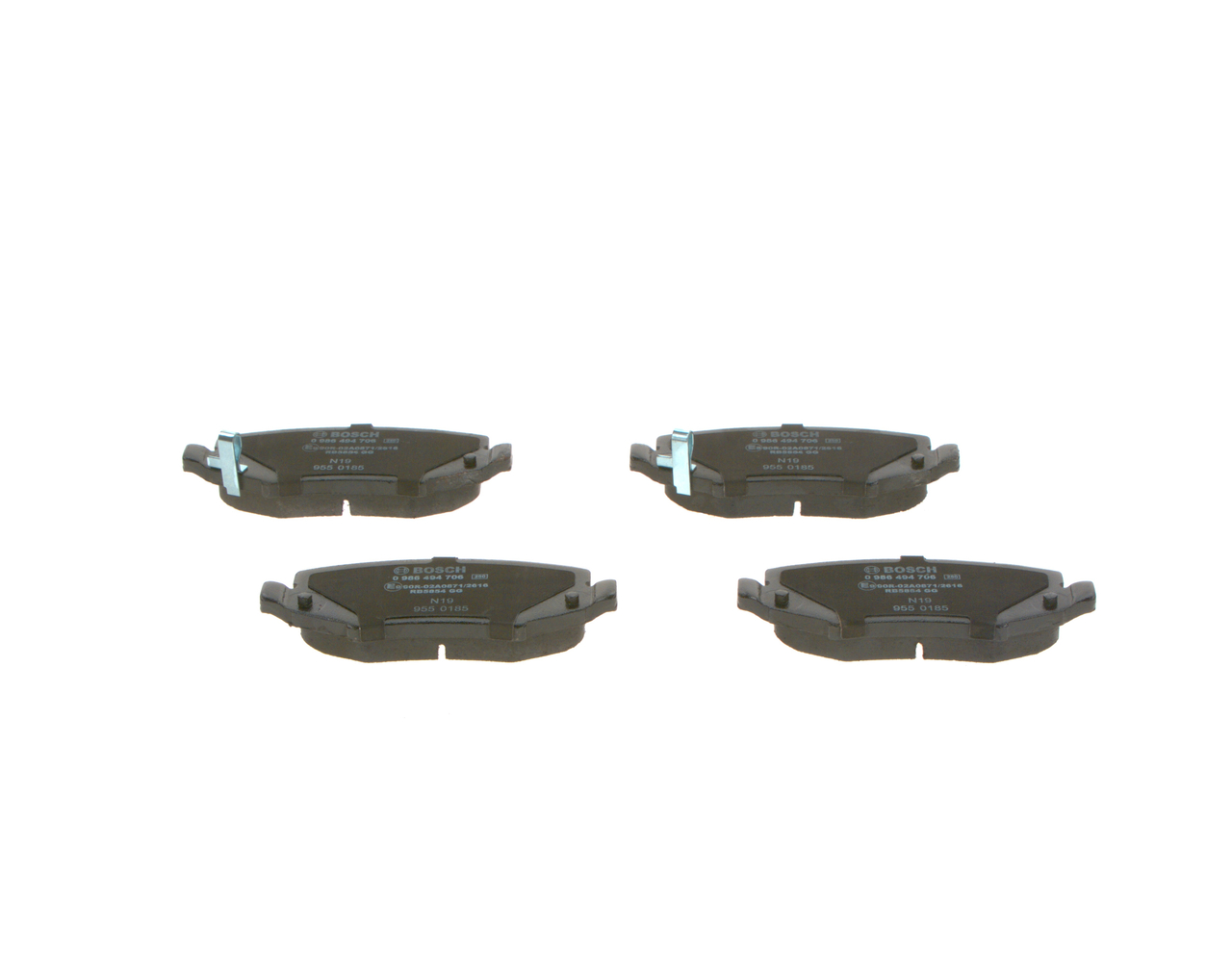 Brake Pad Set, disc brake - 0 986 494 706 BOSCH