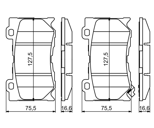 Brake Pad Set, disc brake - 0 986 494 707 BOSCH