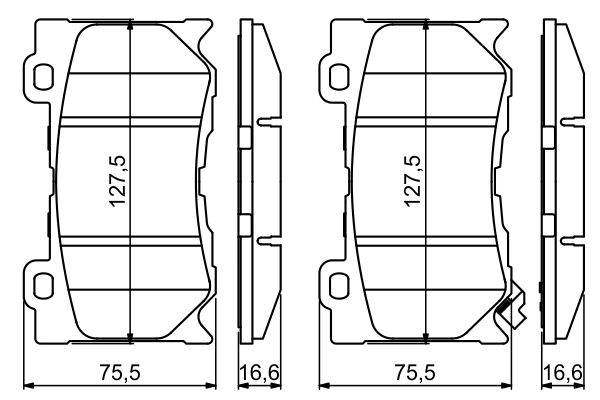 Brake Pad Set, disc brake - 0 986 494 707 BOSCH