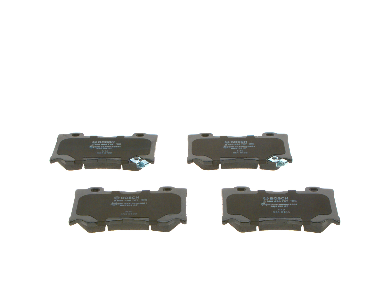 Brake Pad Set, disc brake - 0 986 494 707 BOSCH