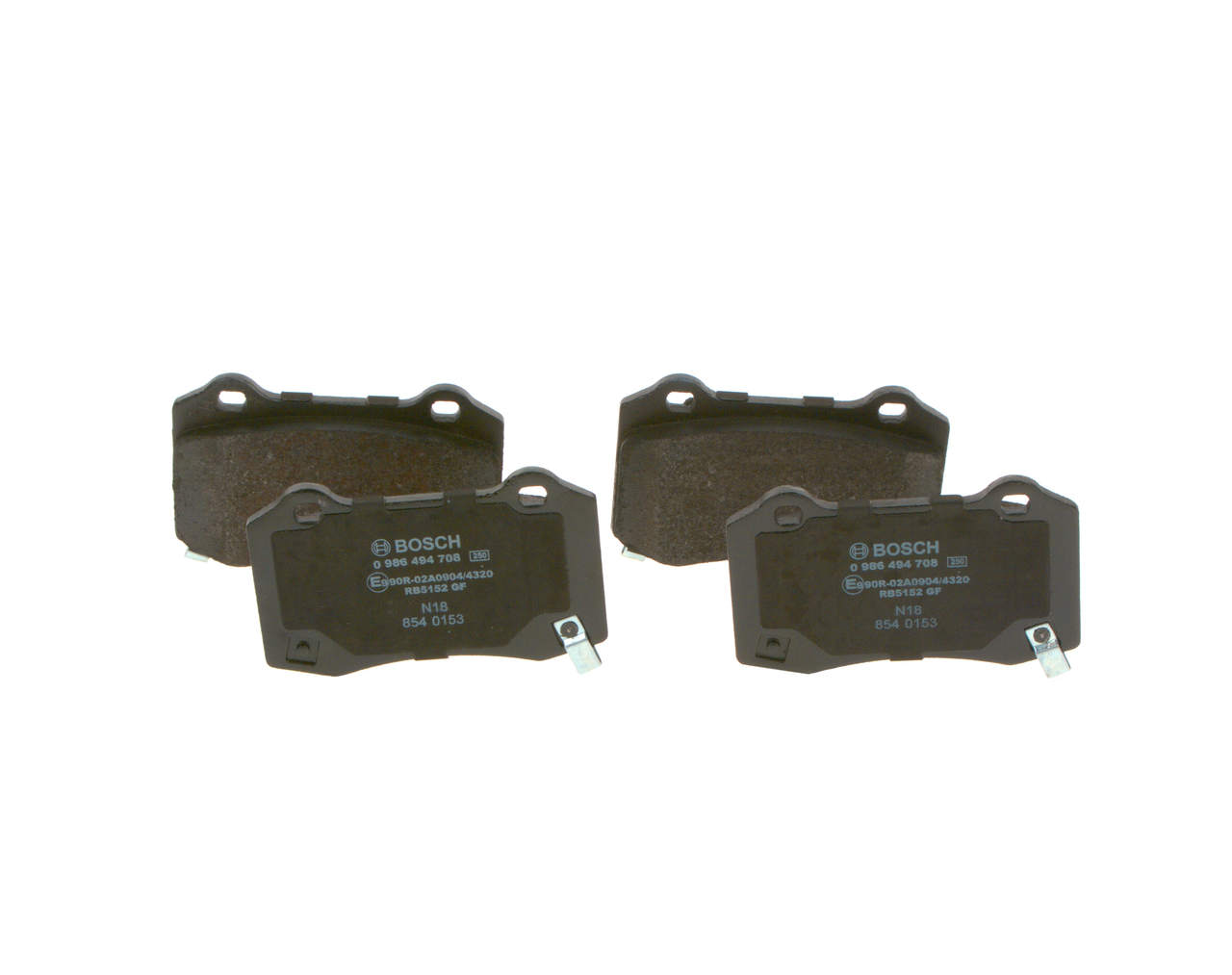 Brake Pad Set, disc brake - 0 986 494 708 BOSCH