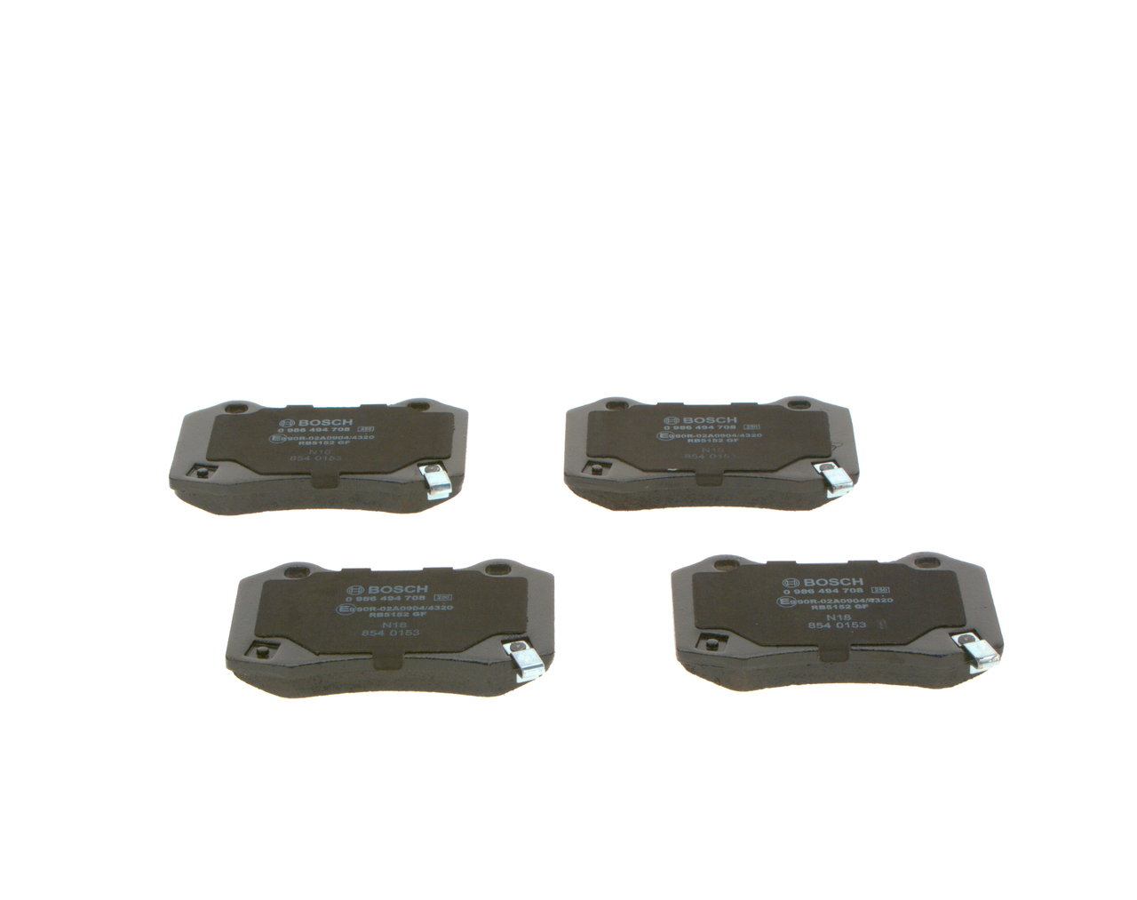 Brake Pad Set, disc brake - 0 986 494 708 BOSCH