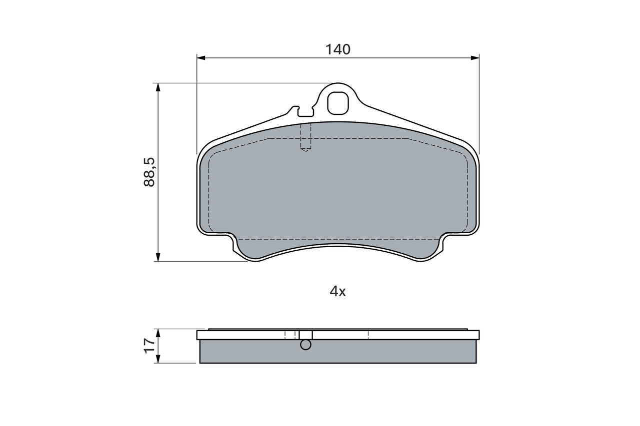 Brake Pad Set, disc brake - 0 986 494 710 BOSCH