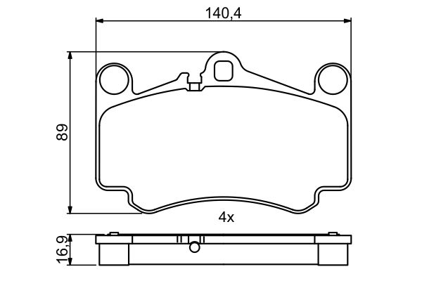 Brake Pad Set, disc brake - 0 986 494 710 BOSCH