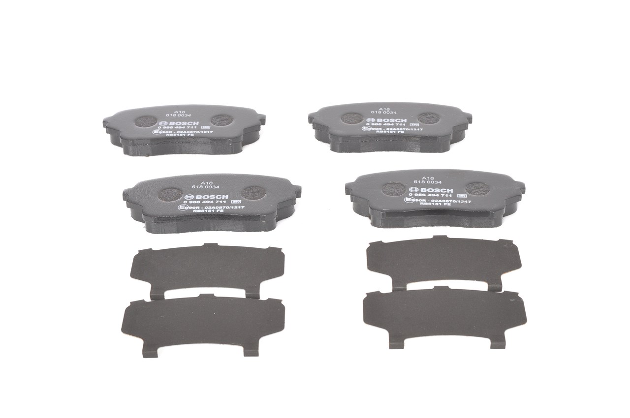 Kit pastiglie freno, Freno a disco - 0 986 494 711 BOSCH
