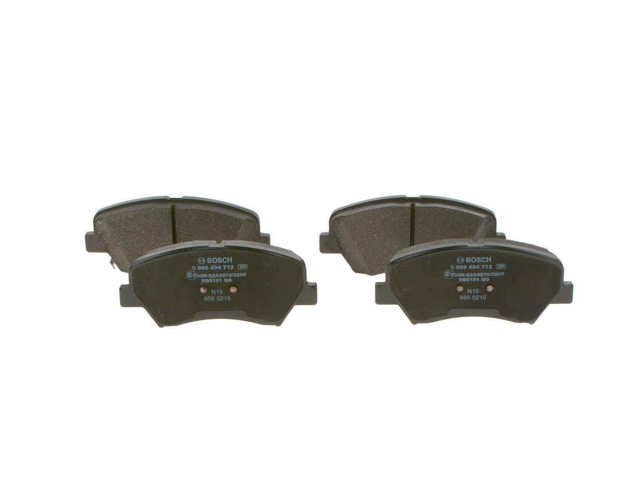 Brake Pad Set, disc brake - 0 986 494 712 BOSCH