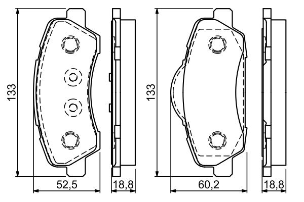 Brake Pad Set, disc brake - 0 986 494 713 BOSCH