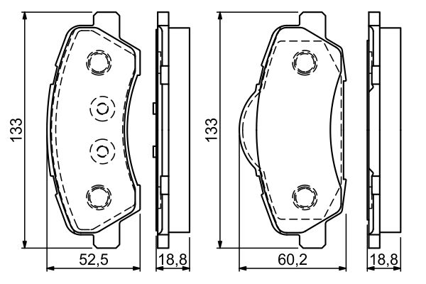 Brake Pad Set, disc brake - 0 986 494 713 BOSCH