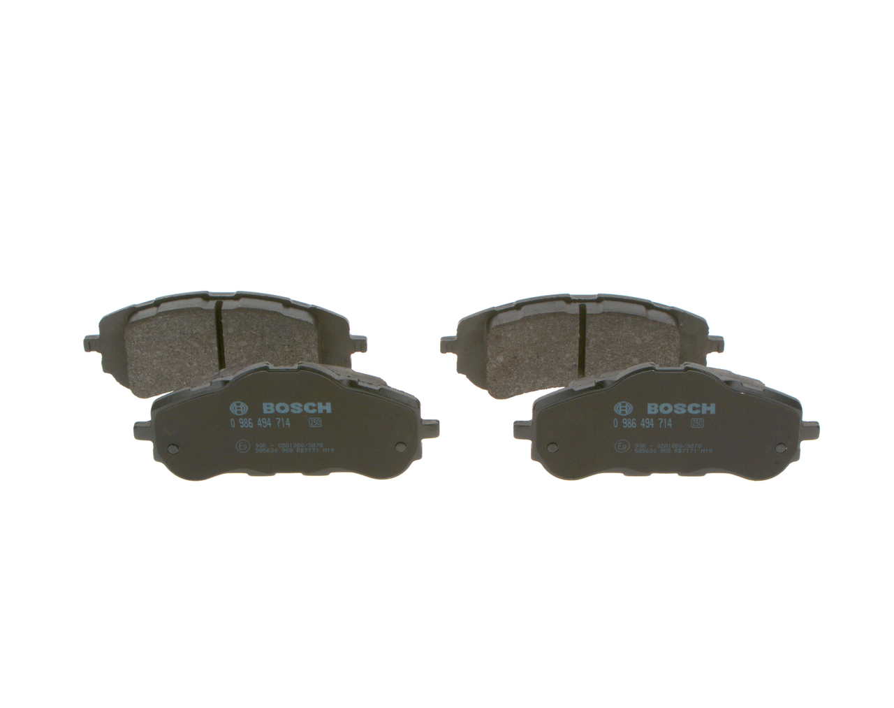 Brake Pad Set, disc brake - 0 986 494 714 BOSCH