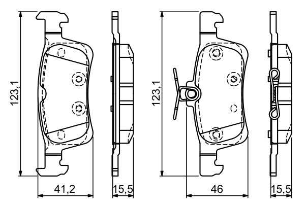 Brake Pad Set, disc brake - 0 986 494 715 BOSCH