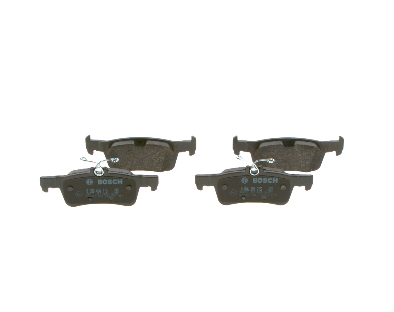 Brake Pad Set, disc brake - 0 986 494 715 BOSCH