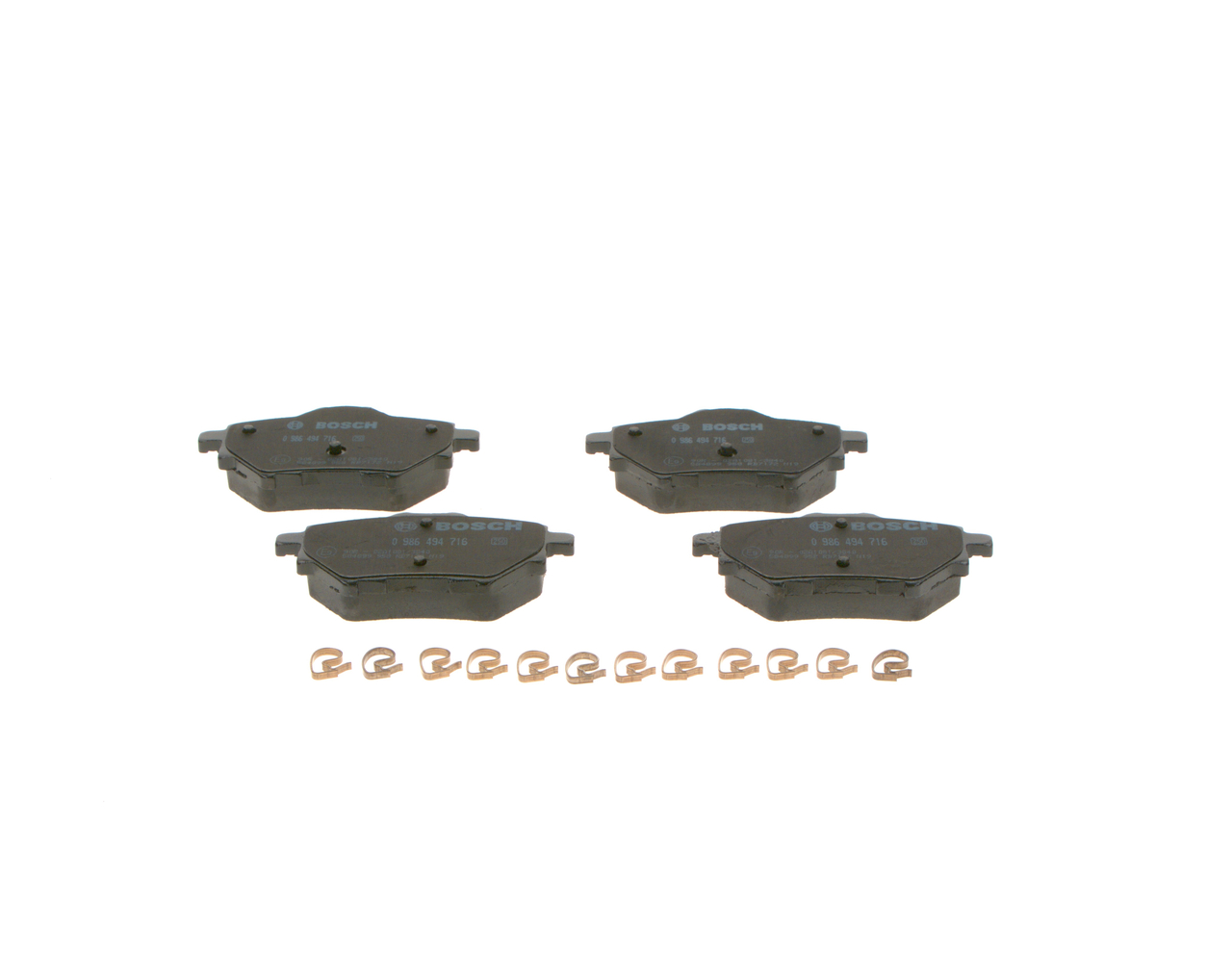Brake Pad Set, disc brake - 0 986 494 716 BOSCH