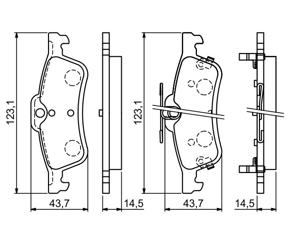 Brake Pad Set, disc brake - 0 986 494 719 BOSCH