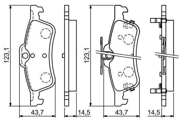Brake Pad Set, disc brake - 0 986 494 719 BOSCH