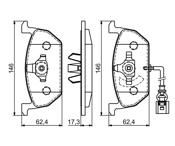Brake Pad Set, disc brake - 0 986 494 721 BOSCH
