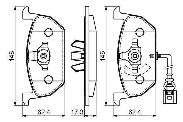 Brake Pad Set, disc brake - 0 986 494 721 BOSCH