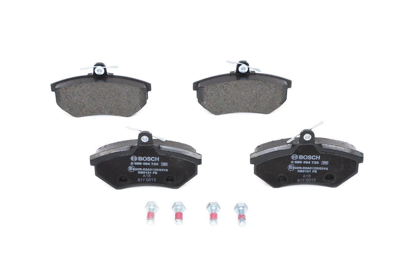 Brake Pad Set, disc brake - 0 986 494 726 BOSCH