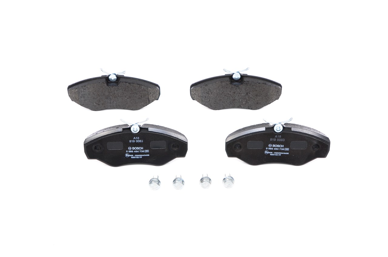 Kit pastiglie freno, Freno a disco - 0 986 494 730 BOSCH