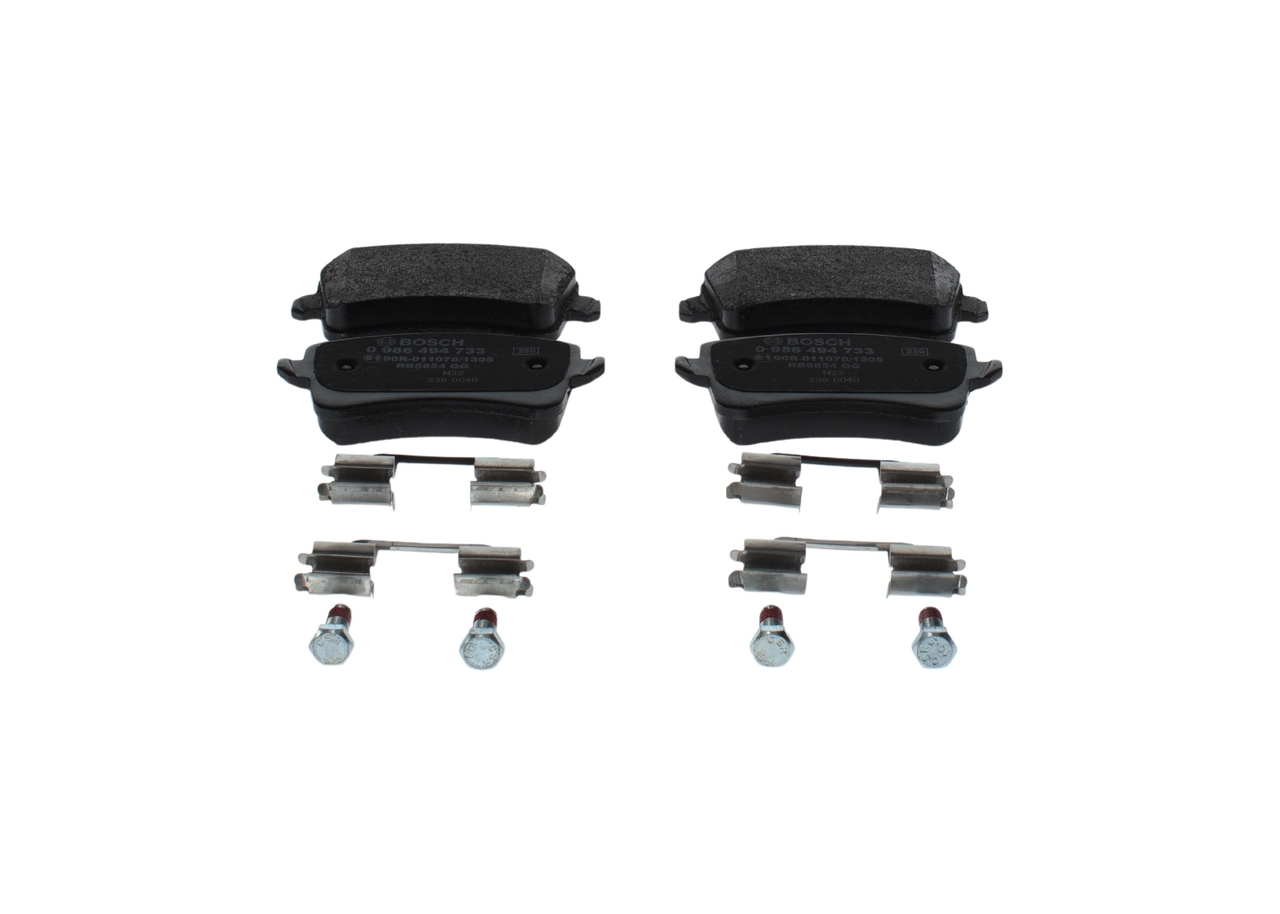 Комплект тормозных колодок, дисковый тормоз - 0 986 494 733 BOSCH