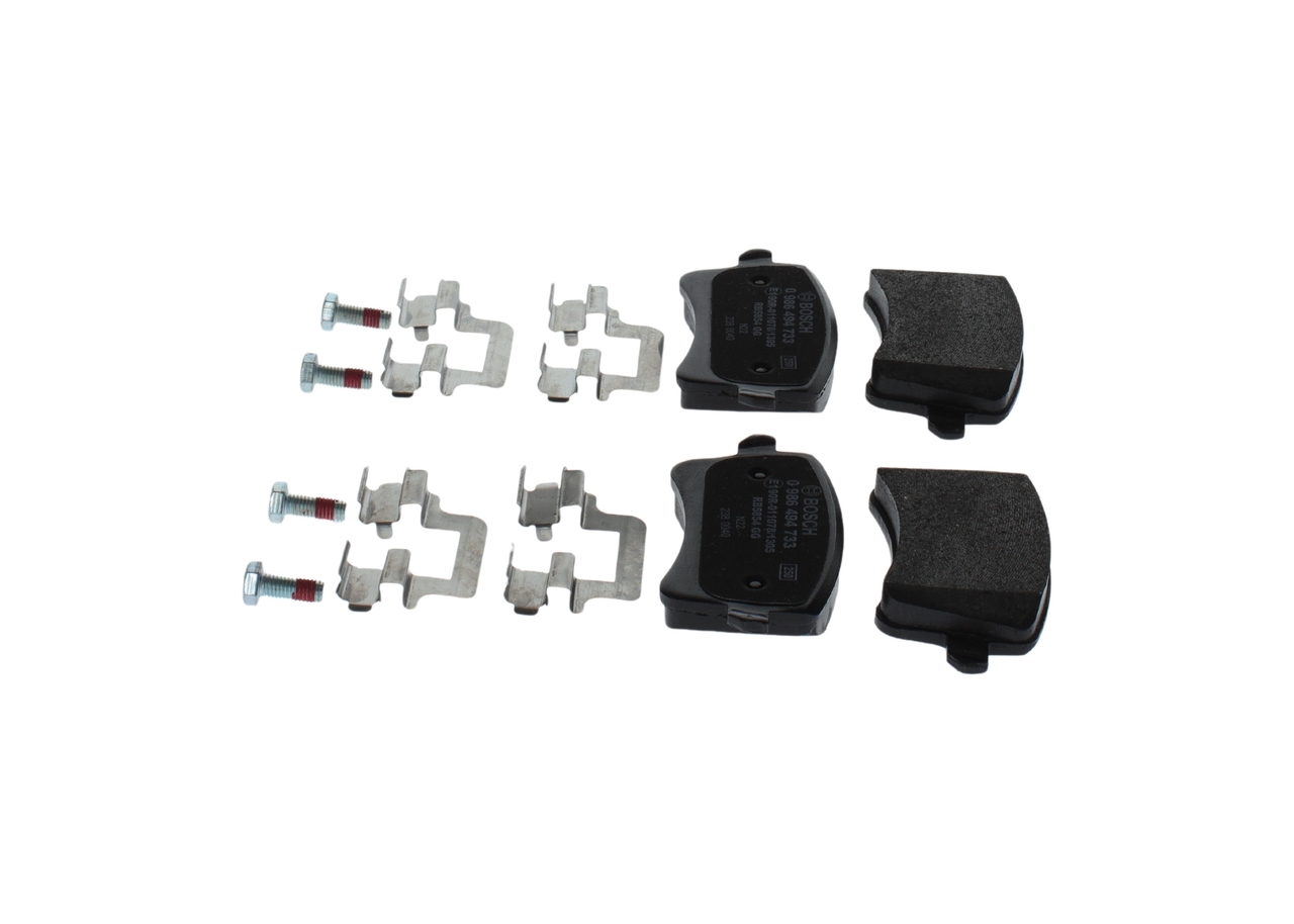 Brake Pad Set, disc brake - 0 986 494 733 BOSCH
