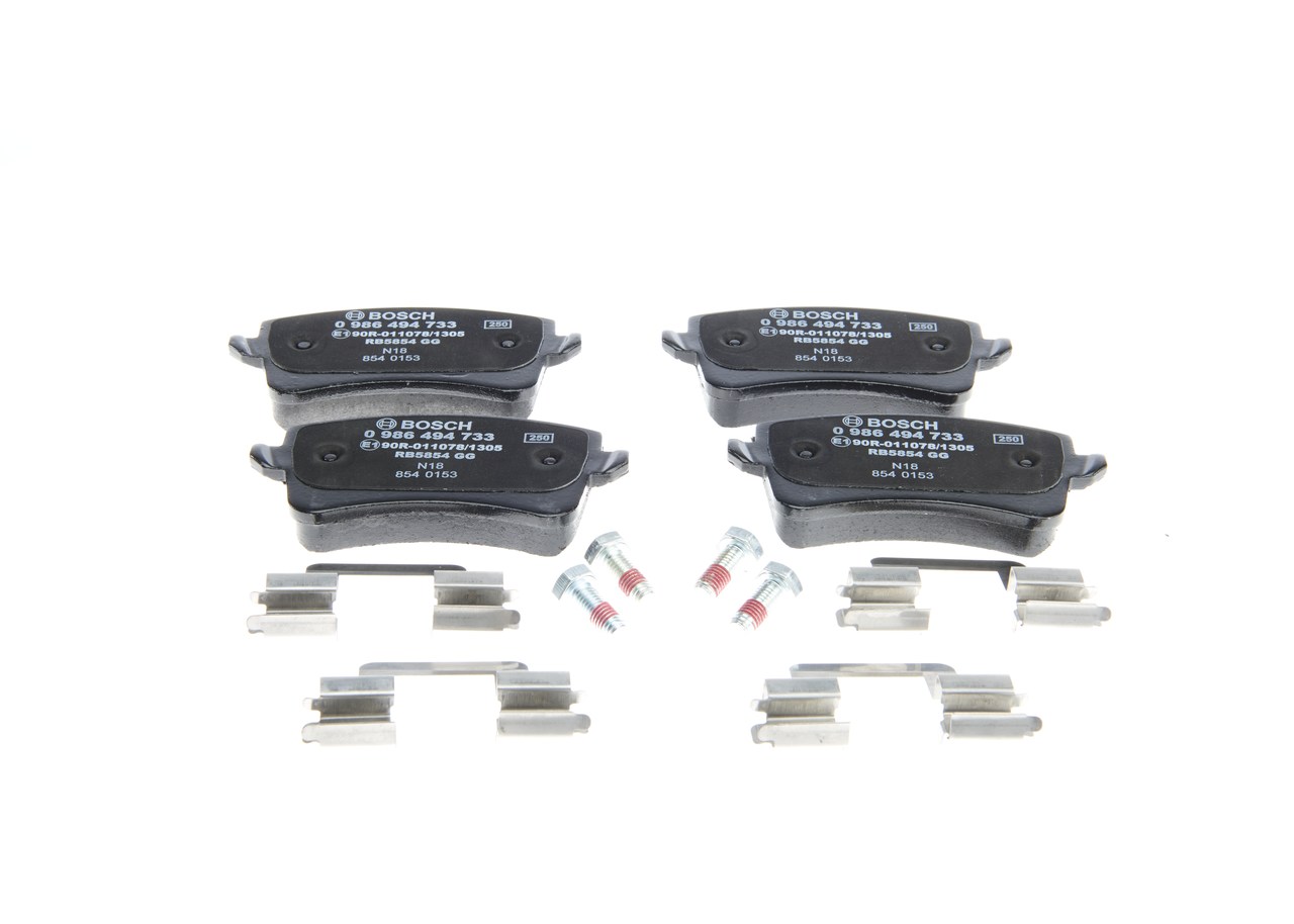 Brake Pad Set, disc brake - 0 986 494 733 BOSCH