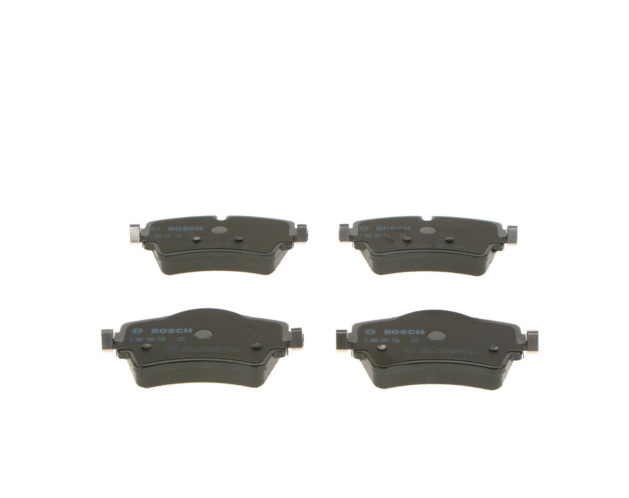 Brake Pad Set, disc brake - 0 986 494 736 BOSCH