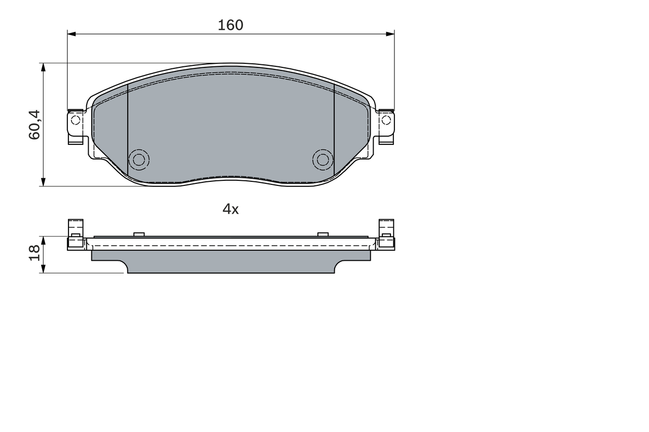 Brake Pad Set, disc brake - 0 986 494 741 BOSCH