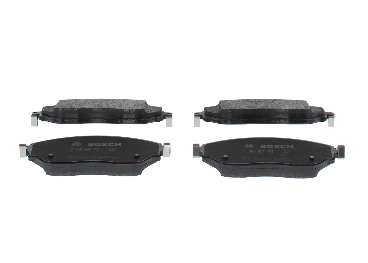Комплект тормозных колодок, дисковый тормоз - 0 986 494 741 BOSCH