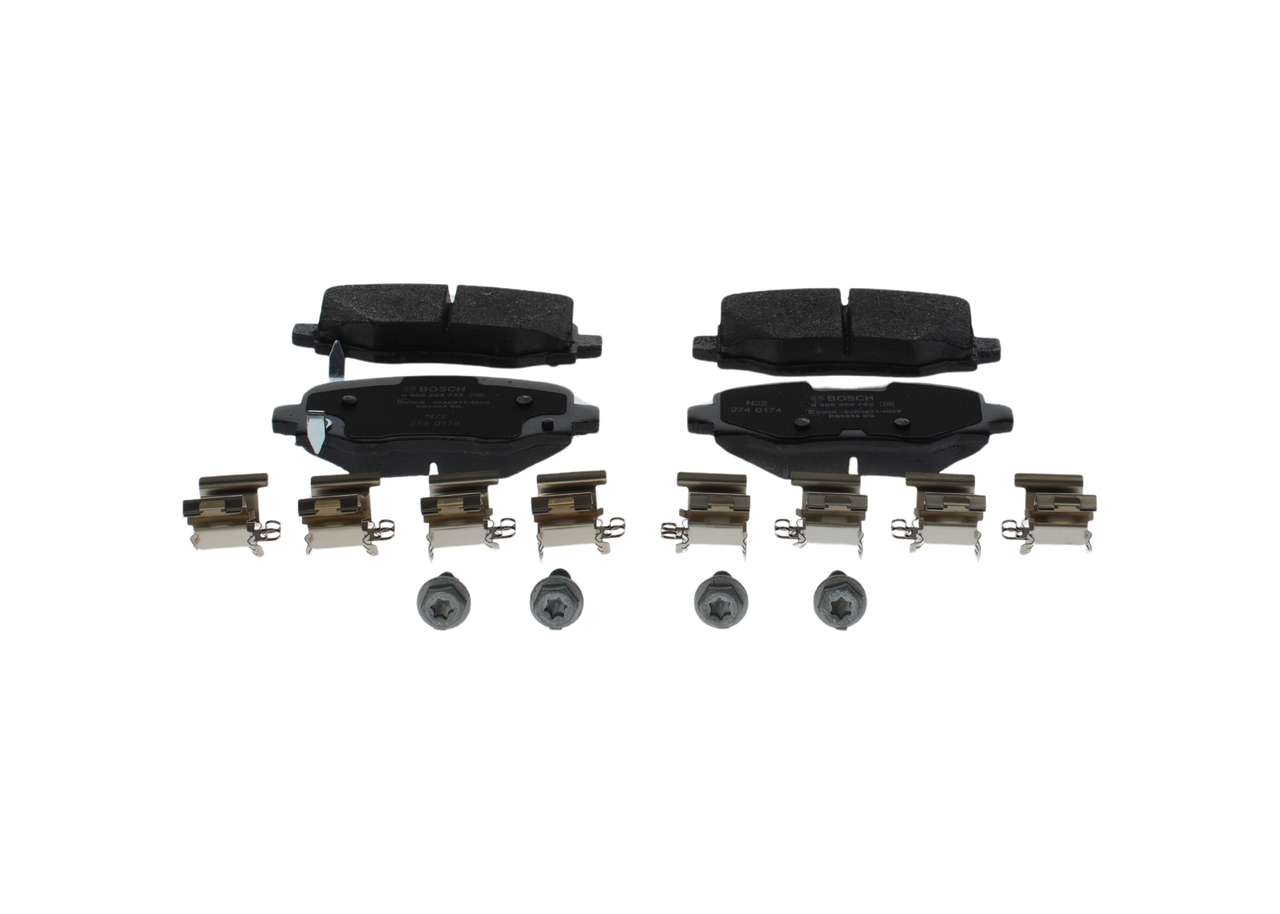 Brake Pad Set, disc brake - 0 986 494 745 BOSCH