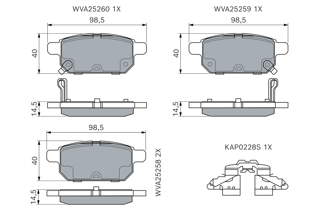 Brake Pad Set, disc brake - 0 986 494 748 BOSCH